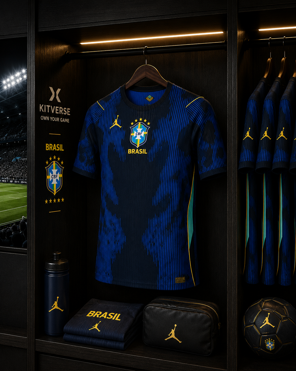 Brazil 2026 Away Football Jersey Midnight Blue
