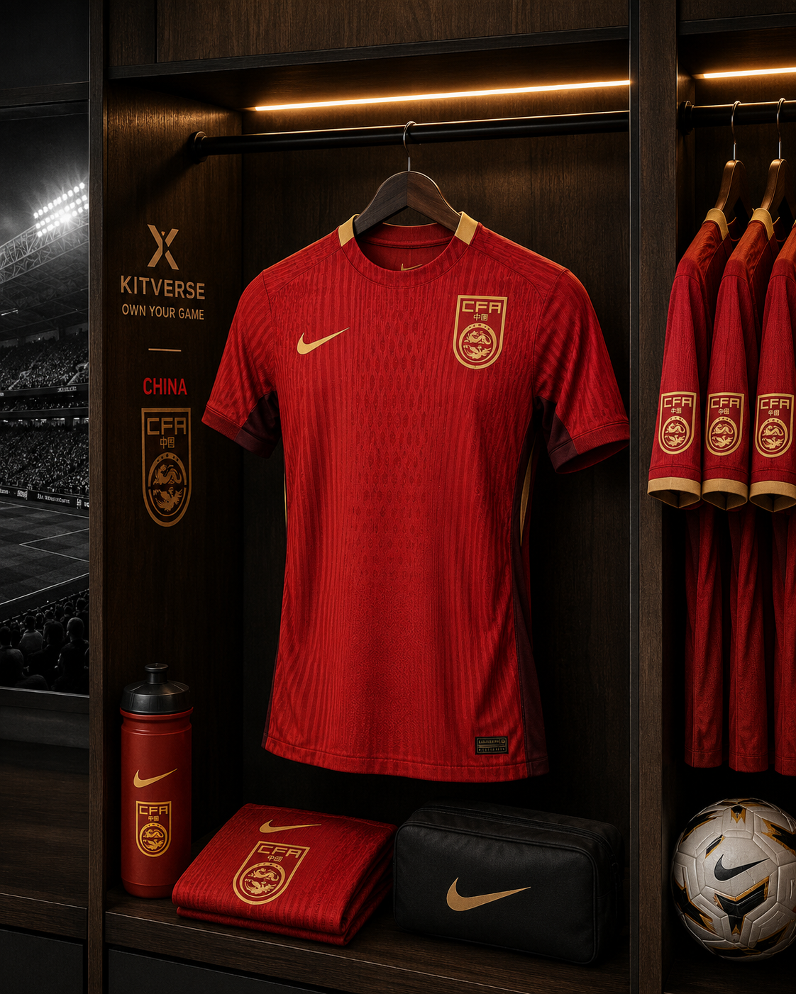 China 2026 Home Football Jersey – Red Dragon